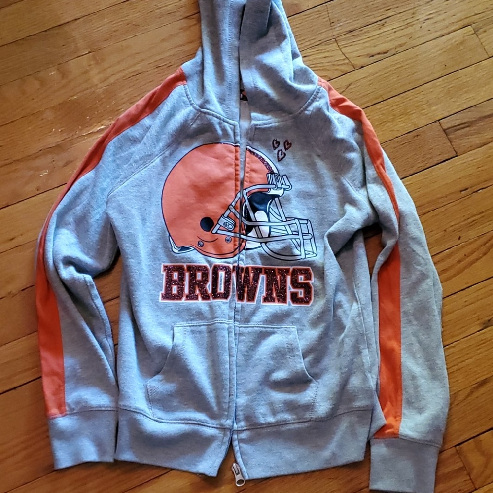 Kids Browns Hoodie !! With Glitter!  Great Shape!